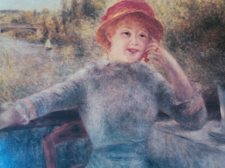 Alphonsine Fournaise at the Grenouillere by Renoir