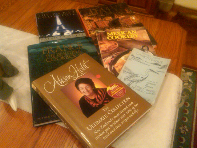 a sprinkling of cookbooks