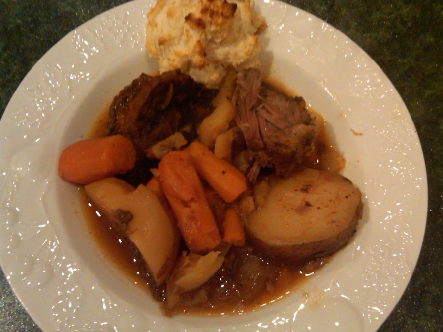 Serving of Roast and Cheddar Biscuit