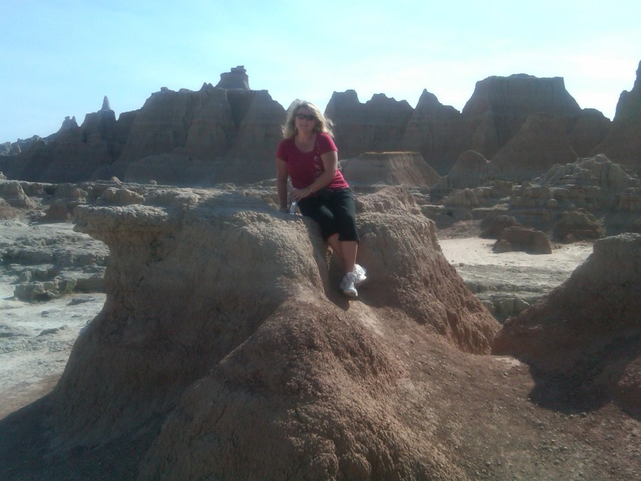 /home/wpcom/public_html/wp-content/blogs.dir/3e6/17878083/files/2012/04/renee-in-badlands.jpg View from a rock formation in the Badlands