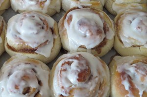 cinnamon rolls iced