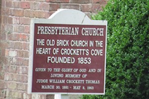 Crockett's Cove Church sign
