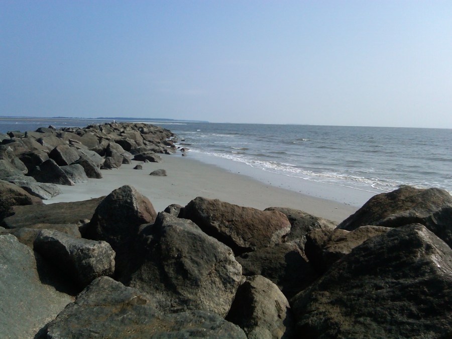 Hilton Head rocky beach head