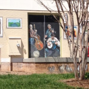 car show art on building