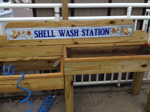 Carolina Beach shell wash station